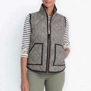 J. Crew Quilted Herringbone Puffer Vest. Gray. Size Small. Excellent condition!